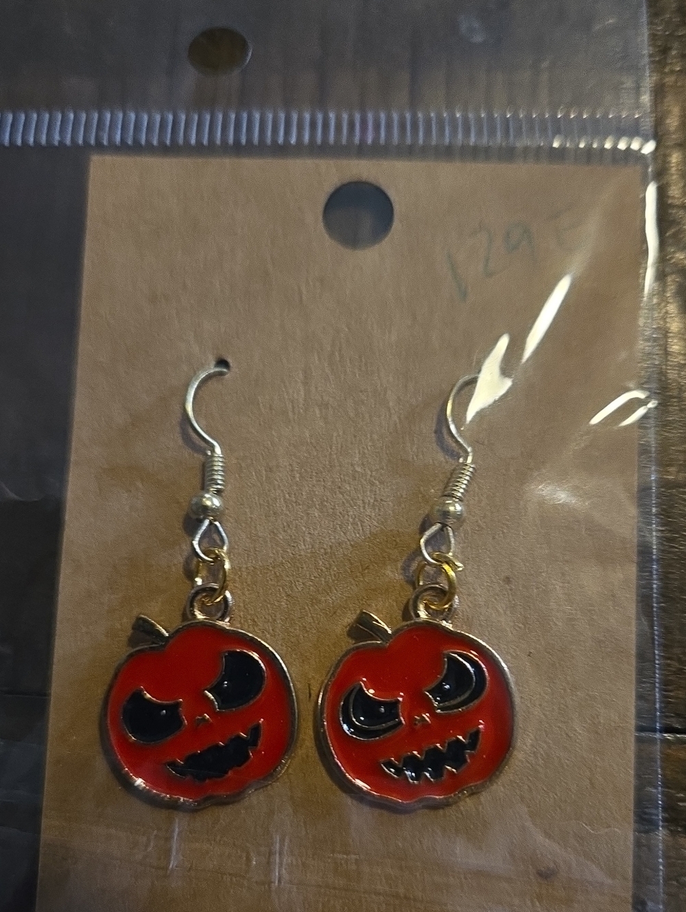 Pumpkin Face Dangle Earrings